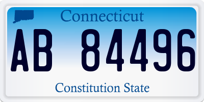 CT license plate AB84496