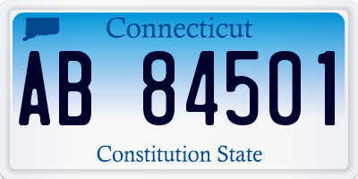 CT license plate AB84501