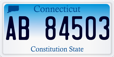 CT license plate AB84503