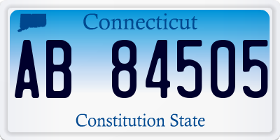 CT license plate AB84505