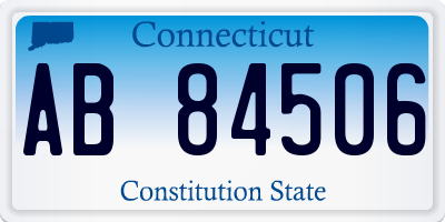 CT license plate AB84506
