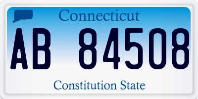 CT license plate AB84508