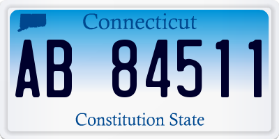 CT license plate AB84511