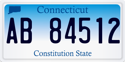 CT license plate AB84512