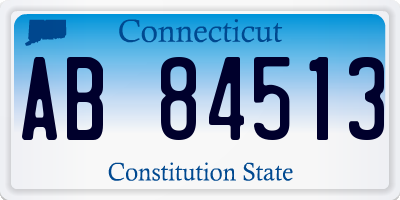 CT license plate AB84513