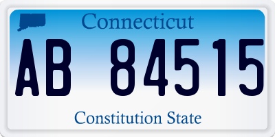CT license plate AB84515