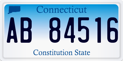 CT license plate AB84516