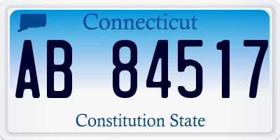 CT license plate AB84517