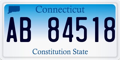 CT license plate AB84518