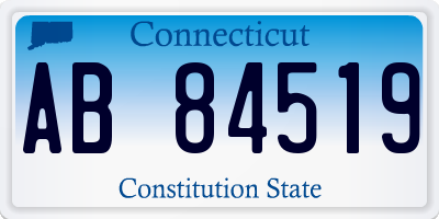 CT license plate AB84519