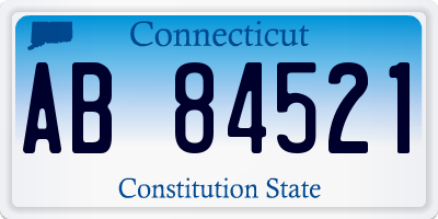 CT license plate AB84521