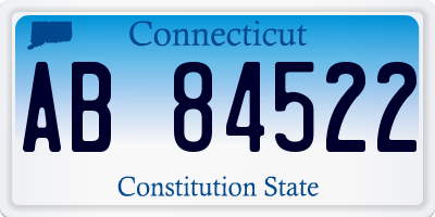 CT license plate AB84522