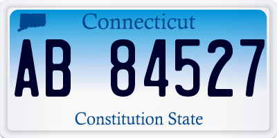 CT license plate AB84527