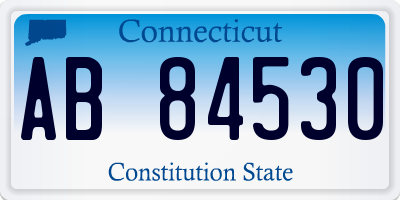 CT license plate AB84530