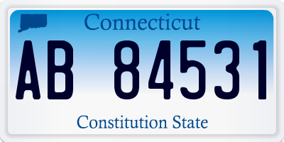 CT license plate AB84531