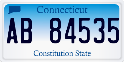 CT license plate AB84535