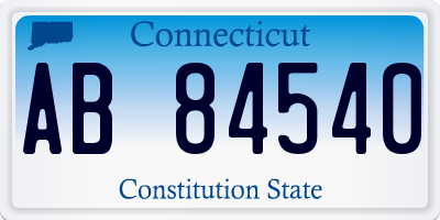 CT license plate AB84540