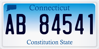 CT license plate AB84541