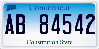 CT license plate AB84542