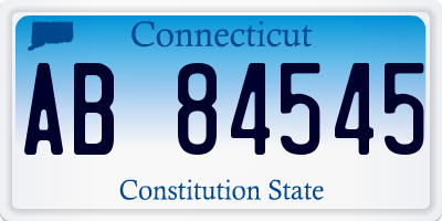 CT license plate AB84545