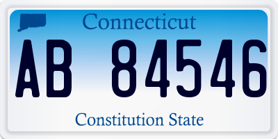 CT license plate AB84546