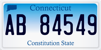 CT license plate AB84549
