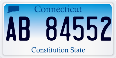 CT license plate AB84552