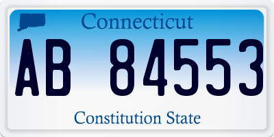 CT license plate AB84553