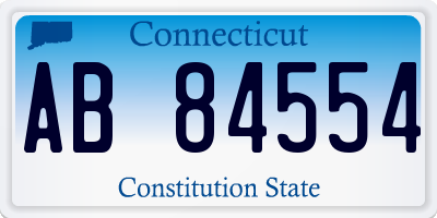 CT license plate AB84554