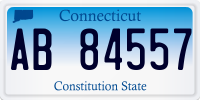 CT license plate AB84557