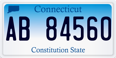 CT license plate AB84560
