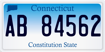 CT license plate AB84562