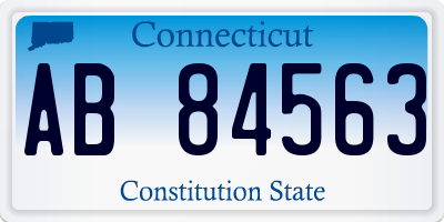 CT license plate AB84563