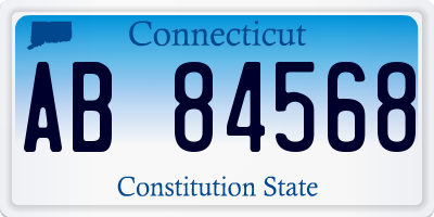 CT license plate AB84568