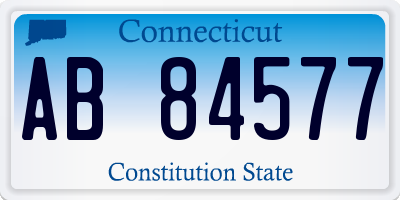 CT license plate AB84577