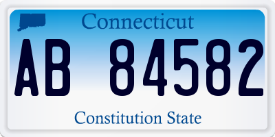 CT license plate AB84582