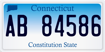 CT license plate AB84586