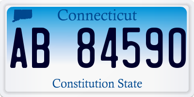 CT license plate AB84590