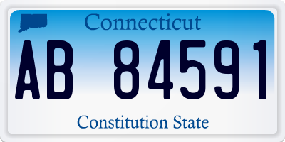 CT license plate AB84591