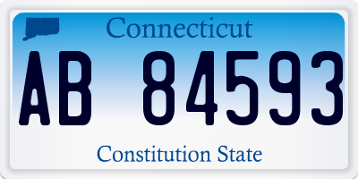 CT license plate AB84593