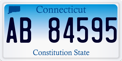 CT license plate AB84595