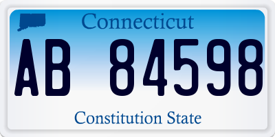 CT license plate AB84598