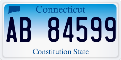CT license plate AB84599