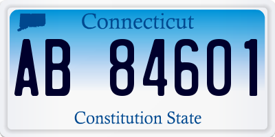 CT license plate AB84601