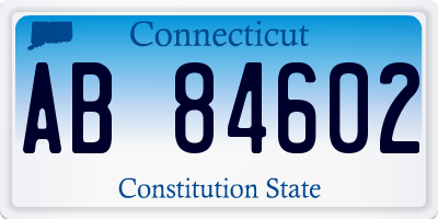 CT license plate AB84602