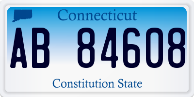 CT license plate AB84608