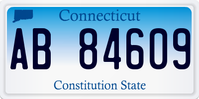 CT license plate AB84609