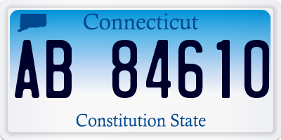 CT license plate AB84610