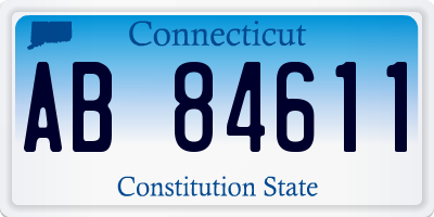 CT license plate AB84611