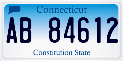 CT license plate AB84612